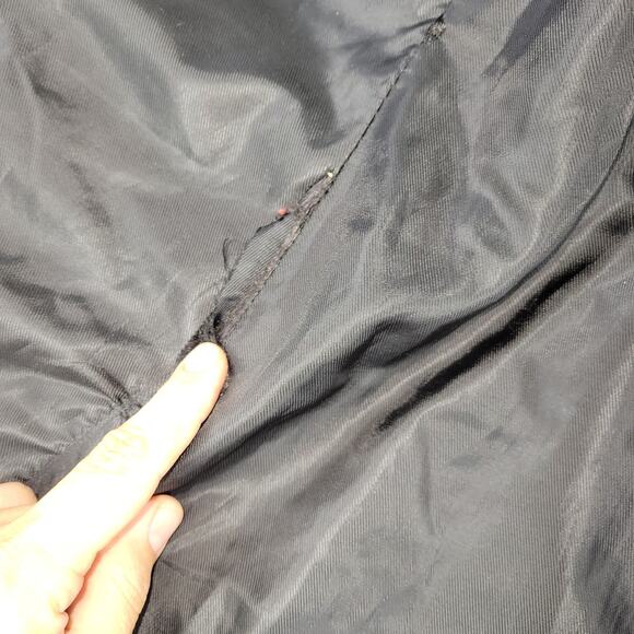 Express Garantie De Qualite Womens Sz Small Jacket Black Leather Coat Buttons - Picture 16 of 16